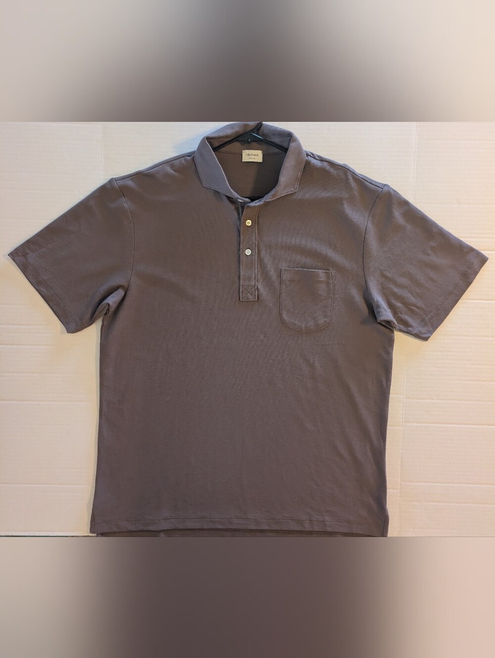 Handvaerk Men's Dark Brown Polo Shirt with Chest Pocket- XL (NWOT)
